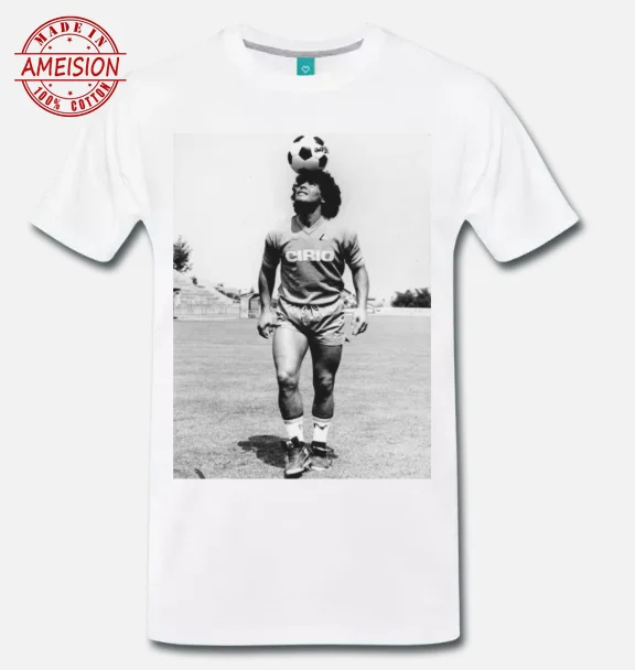 Простая Футболка MAGLIA DIEGO ARMANDO MARADONA NAPOLI CALCIO винтажная Мужская футболка ANNI 80S-3XL