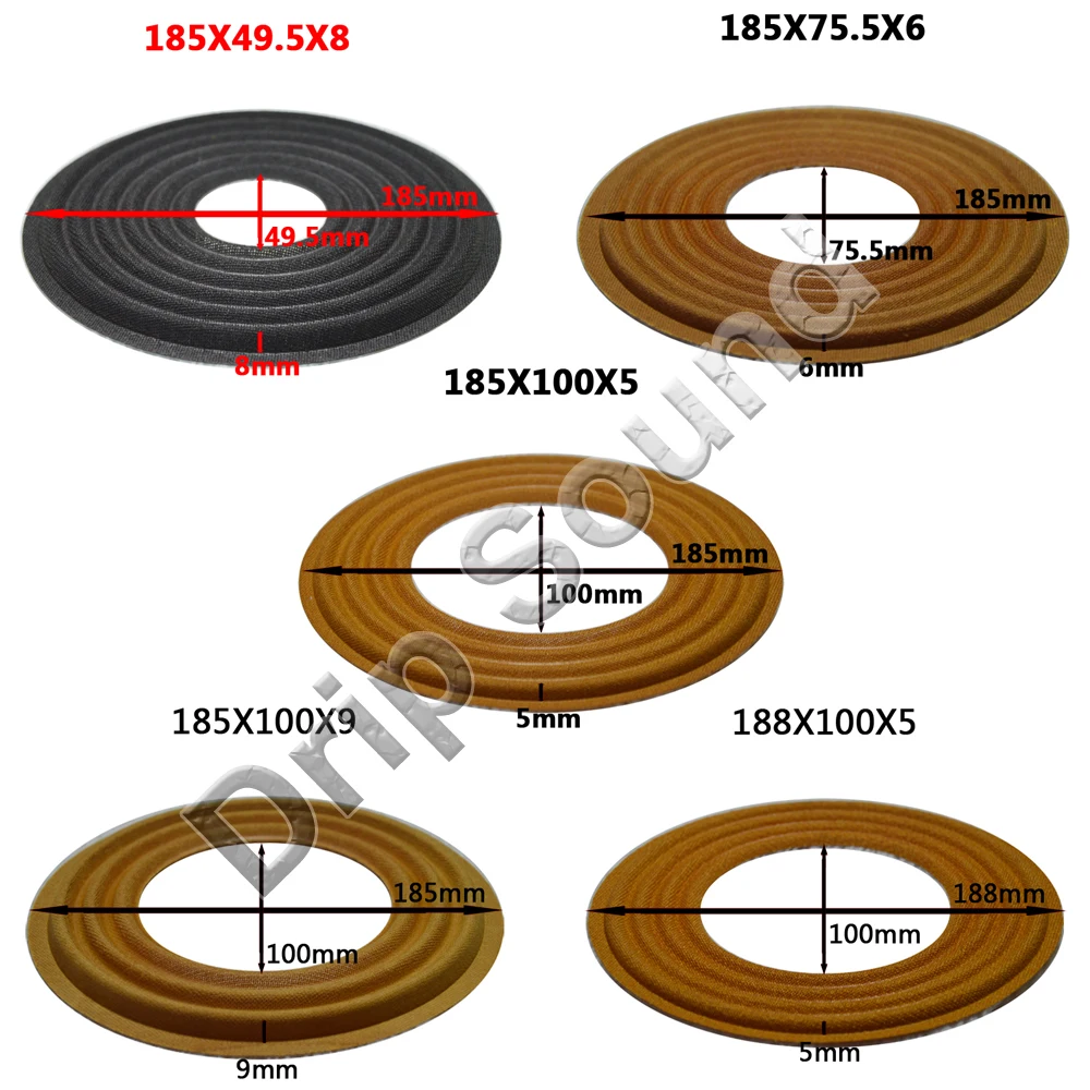 2 шт 185x49,5/185x75,5/185x100/188x100 мм эластичный волновой громкий динамик сабвуфер низкочастотный динамик с басами спикер Ремонт паук демпфер