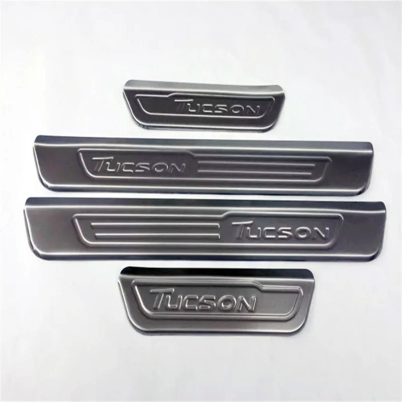 Накладка порога для Tucson 2015 2016 нержавеющая сталь порог полосы приветствуется