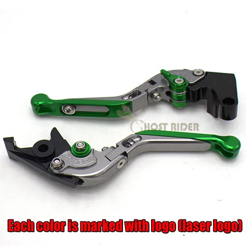 Green titanium Логотип(ZR-7) зеленый+ Титан для Kawasaki ZR-7/S ZR7 ZR7S 1999-2003 2000 2001 2002 ЧПУ мотоцикл Рычаги Тормозная система сцепления - Цвет: Green titanium