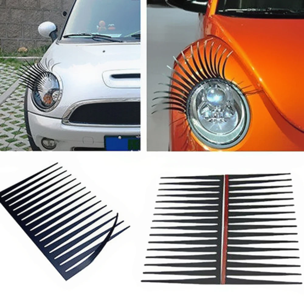 Милые комплекты одежды из 2 предметов Милая фар автомобиля Наклейка для ресниц 3D