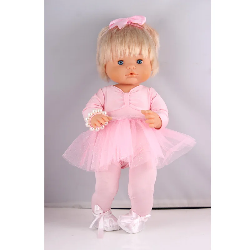 6-pieces outfits Одежда для кукол подходит 41 см Nenuco кукла Nenuco y su Hermanita 6-розовое платье для бальных танцев; комплект одежды; обруч для волос, браслет обувь - Цвет: 6-pieces outfits
