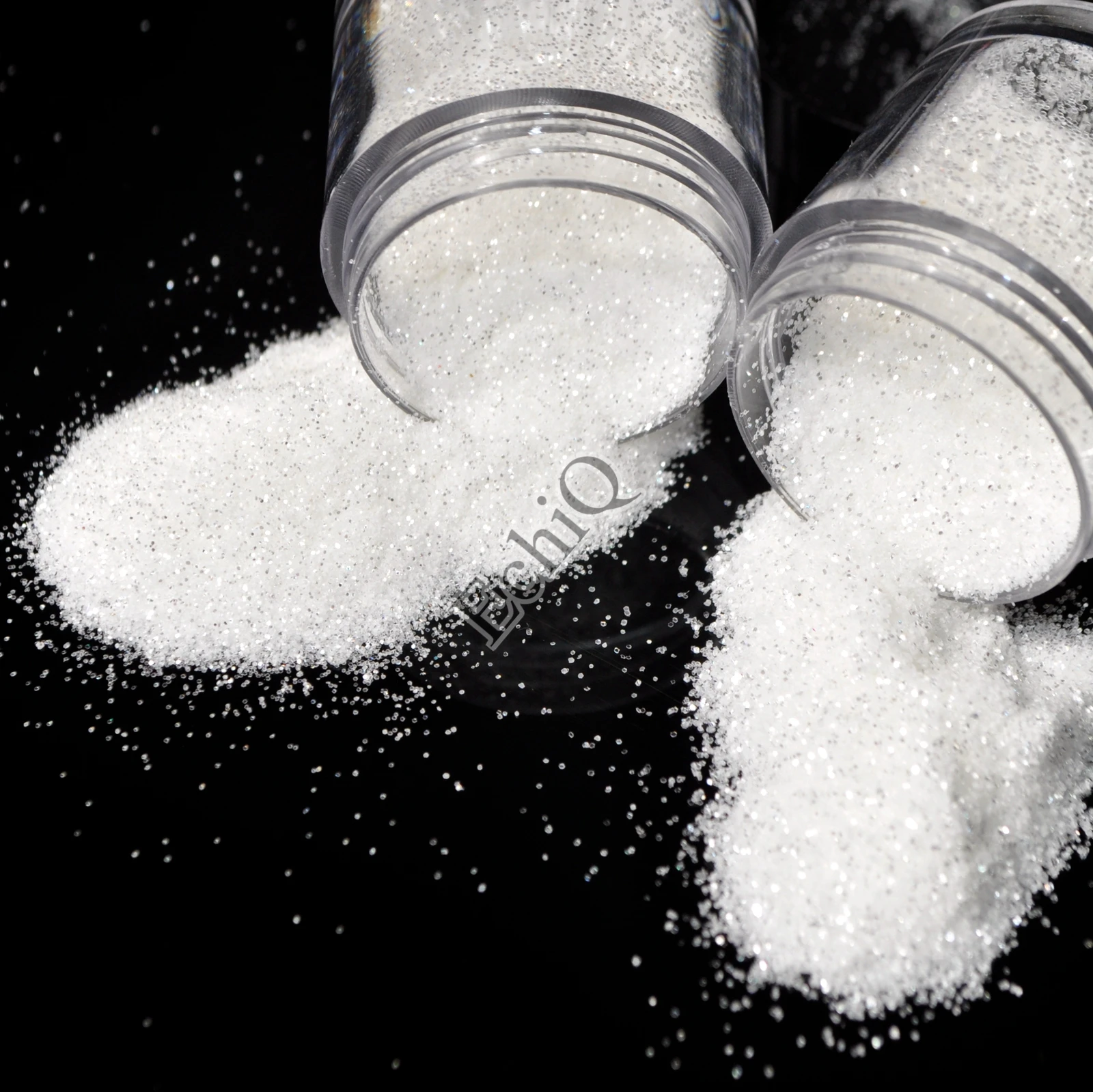 1 бутылка серебристо белый лак для ногтей блестящий порошок Блестящий