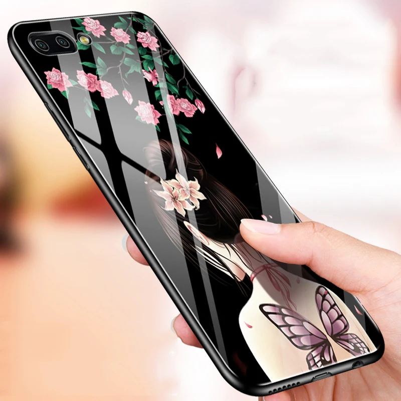 GKK Fashion for Huawei Honor V10 Case Back glass+Soft TPU Original Texture 360 Full Protection Cover honor 10 Fundas coque | Мобильные