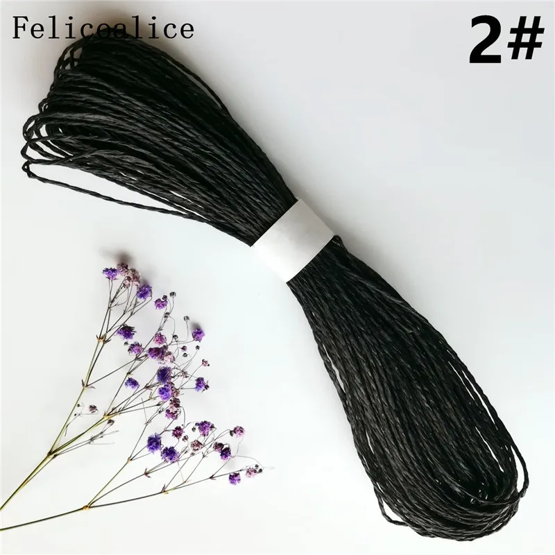 black 30 м/лот, многоцветная подарочная упаковка, скрученные бумажные веревки, нить, сделай сам, для детского сада, детские игрушки, домашние декоративные аксессуары - Цвет: black