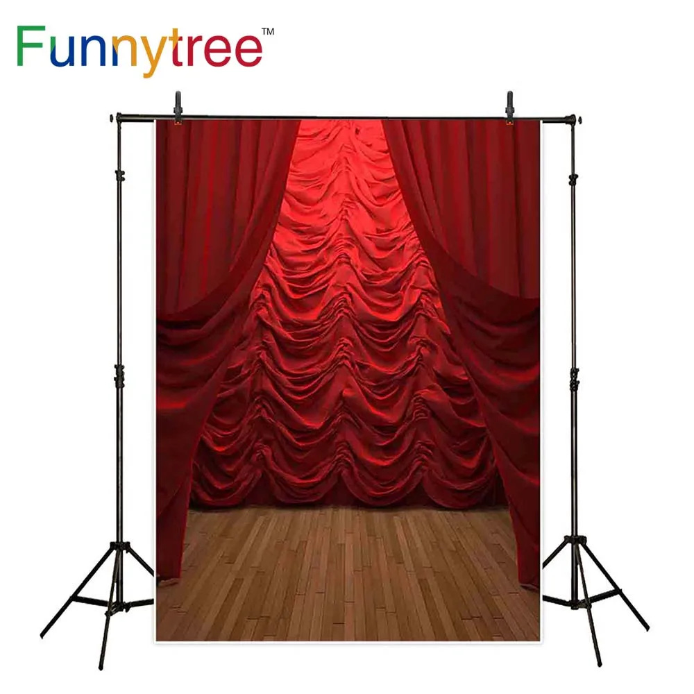 

Фотофон Funnytree backdropsbrown деревянный пол винно-красный занавес для помещений Свадебная волна фотосессия студийный фон