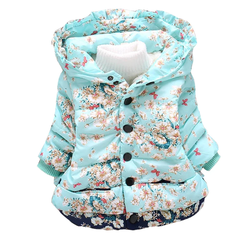 Теплая верхняя одежда осенне-зимняя одежда для маленьких девочек куртка для девочек детская одежда с капюшоном одежда для детей 4 лет