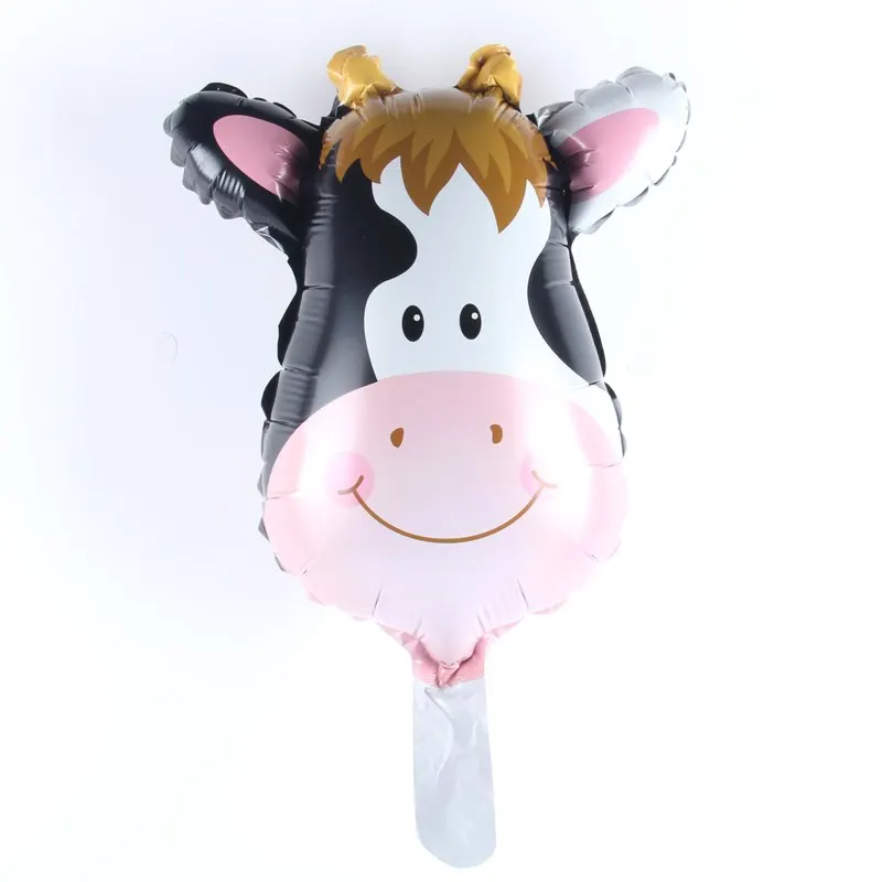 mini cows 18 дюймов животное воздушный шарик из алюминиевой фольги шар цыпленок/собака/лиса/Бегемот/шар в форме дельфина Дети День Рождения Декор Детская игрушка для душа поставка - Цвет: mini cows
