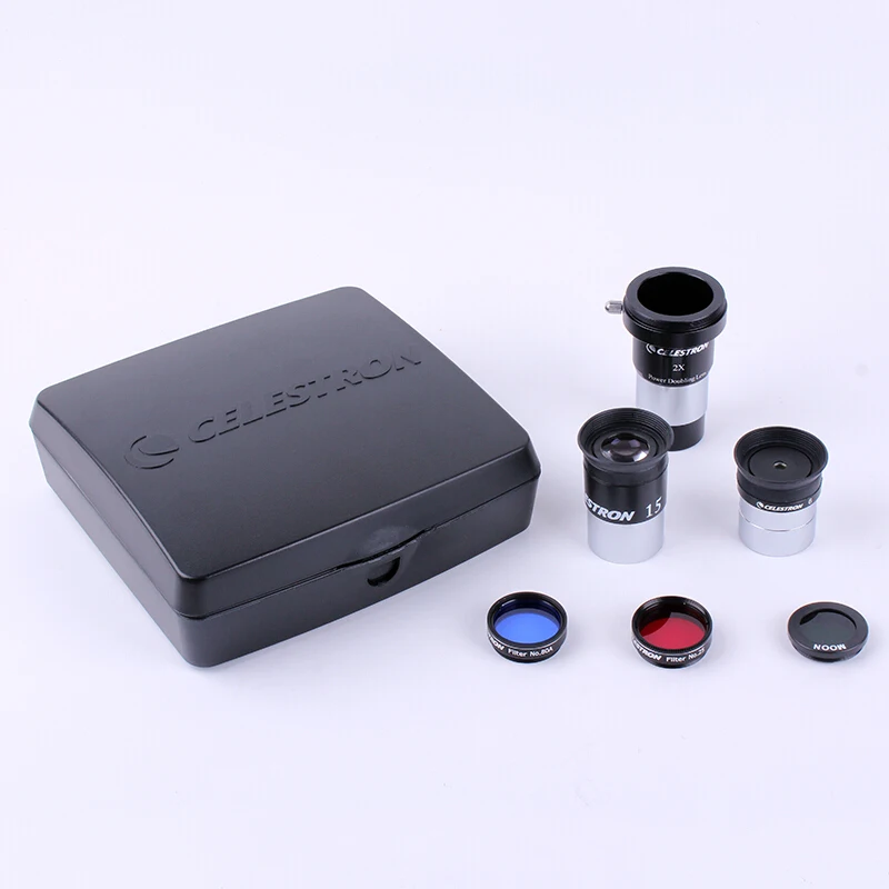 Celestron AstroMaster аксессуар для телескопа комплект 15 мм Кельнер окуляра 6 мм PL 2x Барлоу 80A 25 Планетарный фильтр лунный фильтр 94307