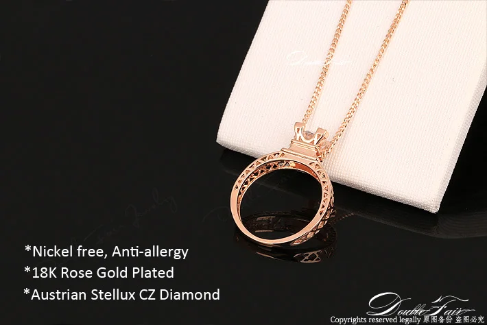 новый элегантный 2014 aaa+cz партия алмазов подвески ожерелья образный 18k