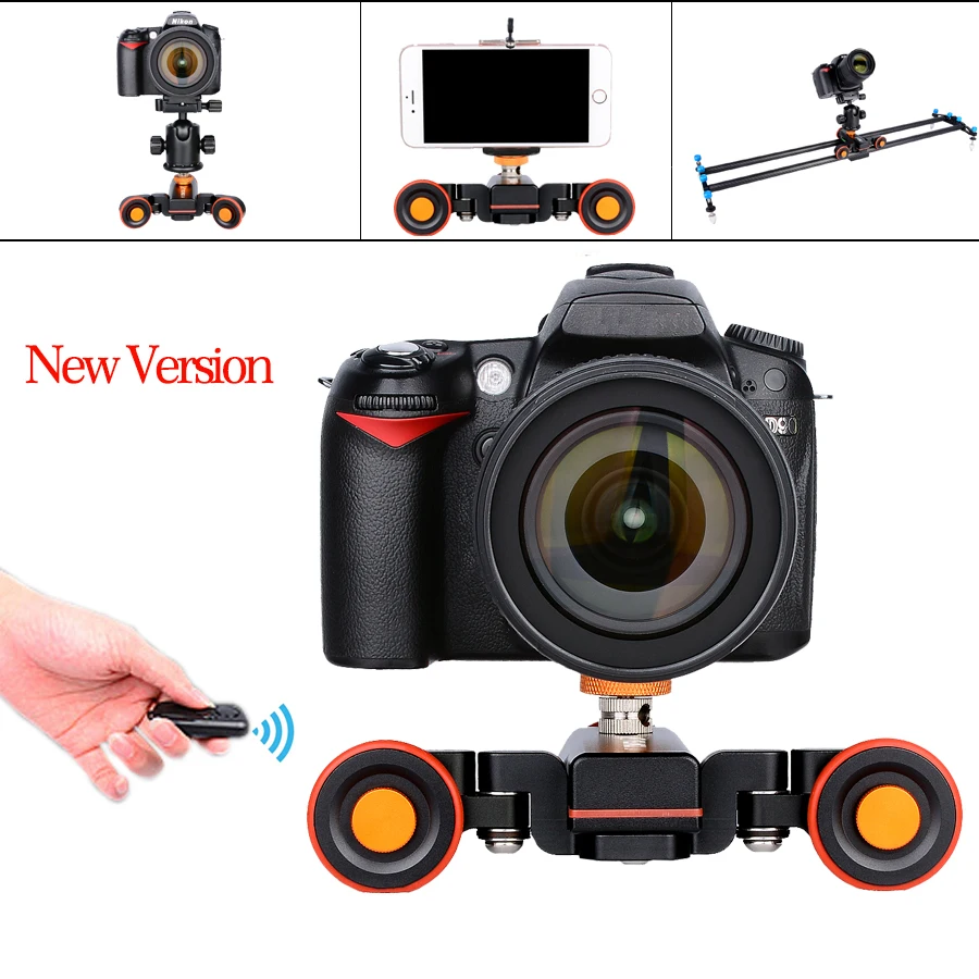 Новинка электрическая тележка для видеокамеры с электроприводом слайдер