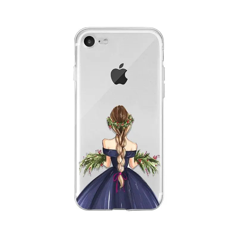 Yinuoda VOGUE Рождество девушка пользовательские фото мягкий чехол для телефона Apple
