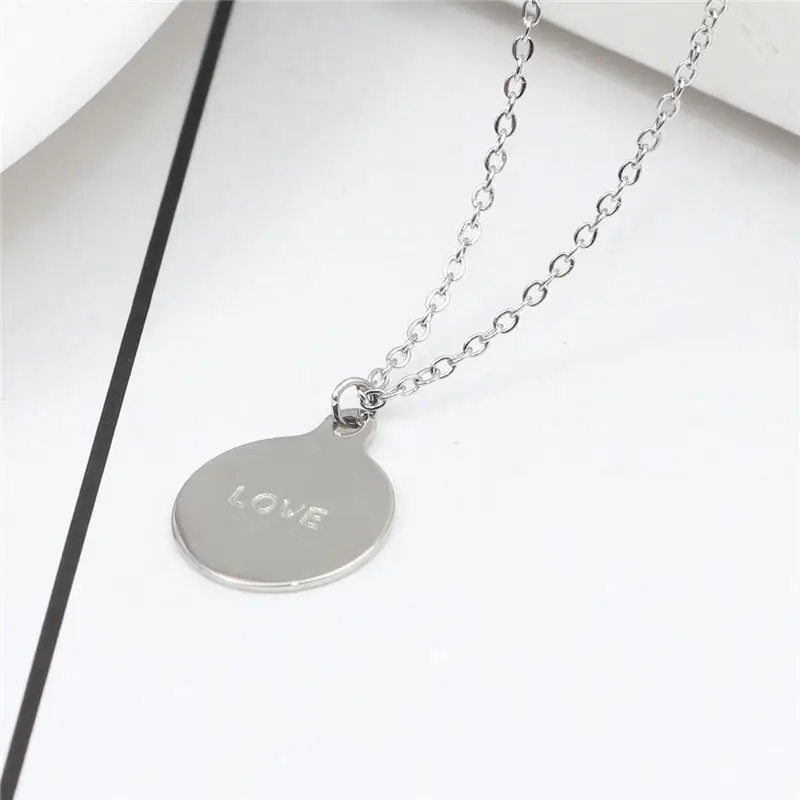 Fashion Stainless Steel Necklace Elephant Tree Love Symbol Pentagram Star Women Holiday Jewelry Gift 40cm - 39cm Long 1PC | Украшения и