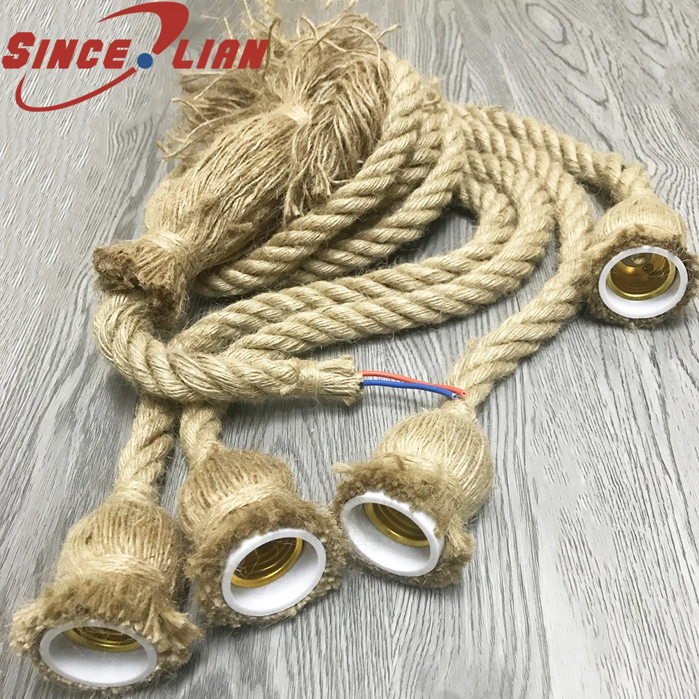 

4pin Vintage Electrical Wire Rope 4 Head 1 to 4 Twisted Wire Retro Textile Braided Cable Pendant Light Wire Lamp Cord Wire