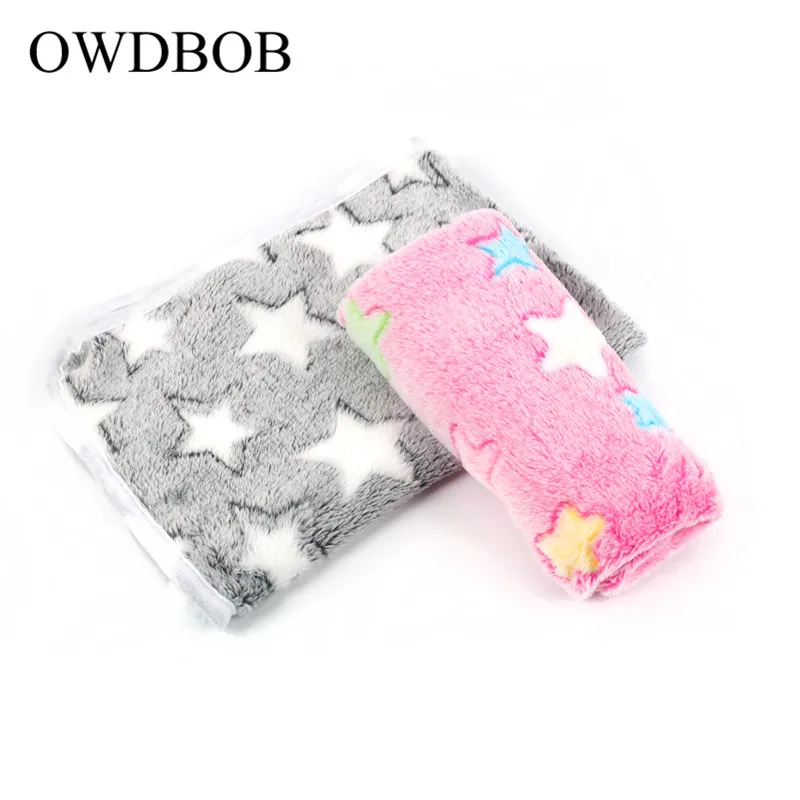 OWDBOB, одеяло для домашних животных, коврик для кровати собаки, мягкий фланелевый флис, принт со звездой, теплый спальный чехол для домашних животных, коврик, подушка для маленьких средних собак, кошек