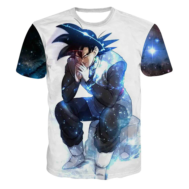 goku black Dragon Ball Z футболки мужские летние с 3D принтом супер сайян Сон Гоку черный Вегета Битва Драконий мяч Повседневная футболка Топы футболки - Цвет: goku black