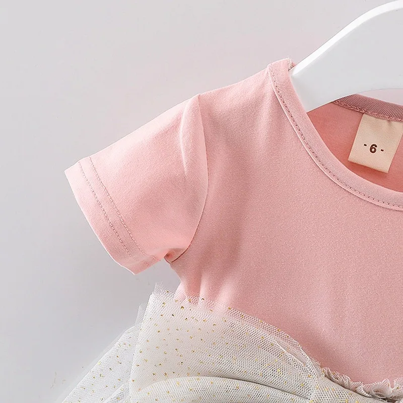 Лидер продаж! Детское летнее платье с коротким рукавом и бантом|Платья| |