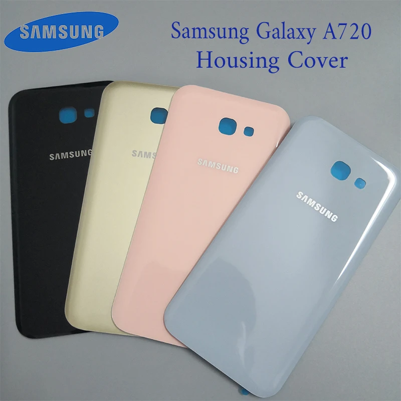 Чехол для задней батареи для samsung Galaxy A720, 3D стеклянный чехол для samsung A7, запасная задняя крышка