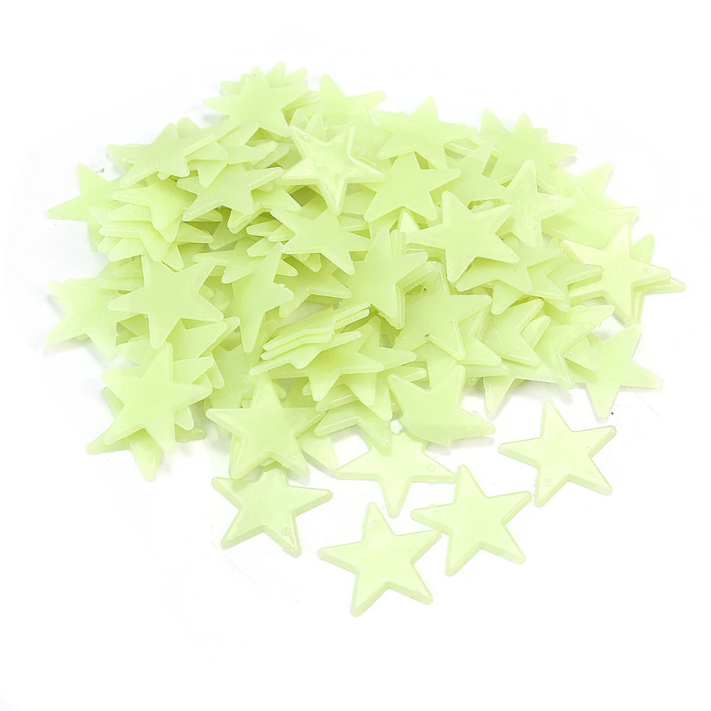 В партии 100 шт. зеленые фотообои со звездами на потолочной стене|lot 100pcs|glow in dark starslot