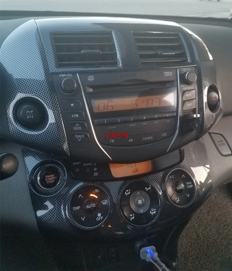 Подходит для Toyota RAV4 2009-2013 интерьер ремонт углеродного волокна наклейка центральный контроль двери подлокотник Патч автомобильный Стайлинг