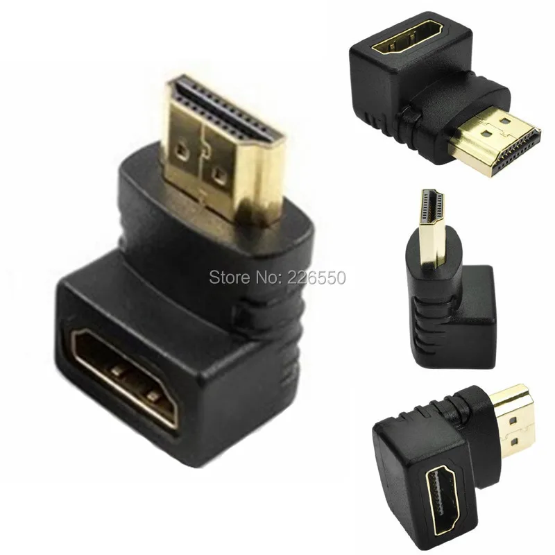 Лидер продаж позолоченный адаптер HDMI под прямым углом 90 или 270 градусов тип Папа