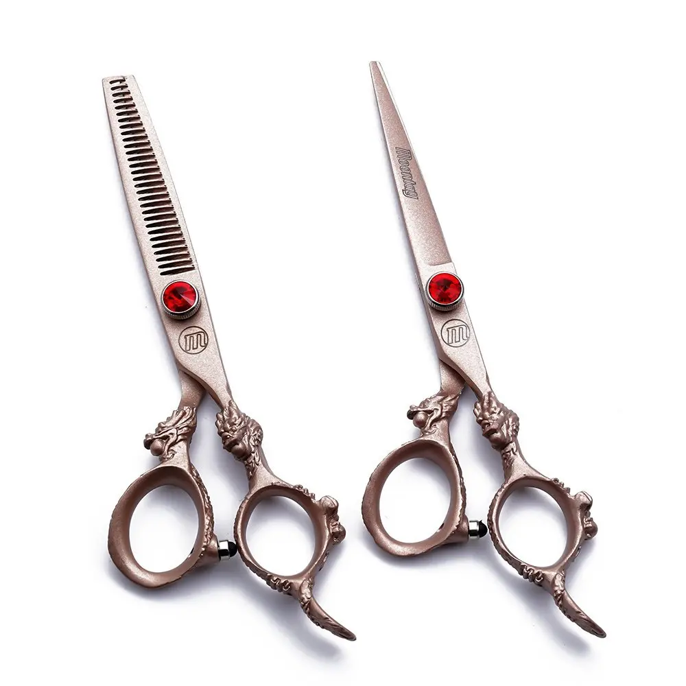 6 0 дюймов розовое золото Япония 440C парикмахерские ножницы для стрижки волос