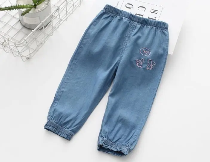 Весна-Осень 2019 детская одежда повседневные джинсовые брюки джинсы стрейч с