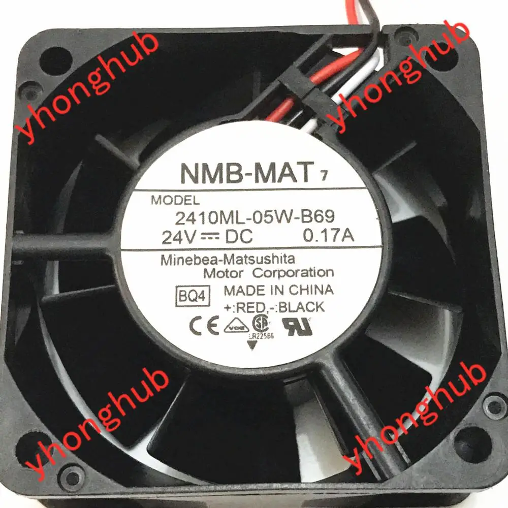 NMB MAT 2410ML 05W B69 BQ4 DC 24V 0.17A 60x60x25 мм вентилятор охлаждения сервера|square fan|server fandc 24v fan |