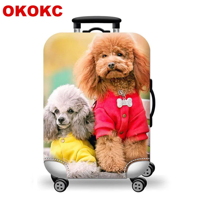 

Чехол для чемодана OKOKC для собак 18-32 дюйма, чехол для чемодана на колесиках, защитный чехол, чехол для сумки от пыли, аксессуары для путешеств...
