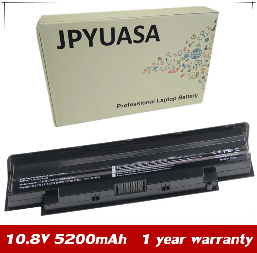 

7XINbox Battery For Dell 13R 15/N5040 15/N5050 14R/N4110 N4010D N4010 15R/N5010 N5010D 15R/N5110 N5050 N5030 N7010 N7110 383CW