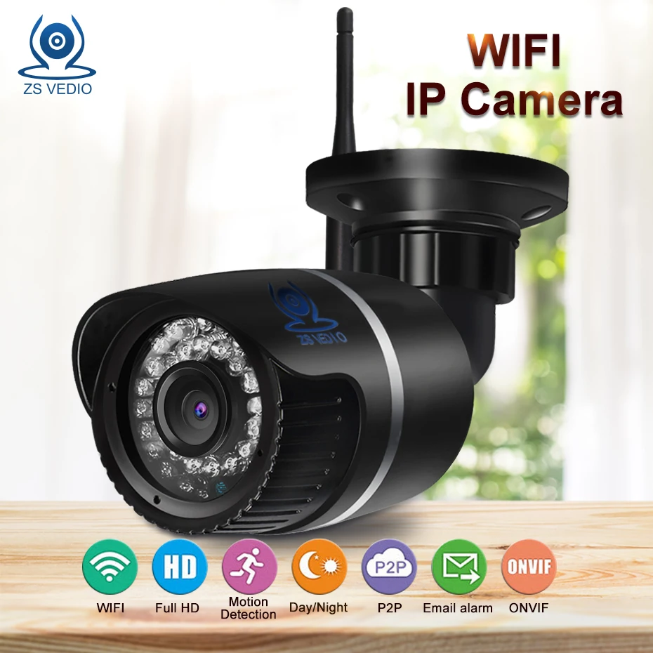 ZSVEDIO наблюдения Камера s CCTV монитор WI FI ip адрес NVR Водонепроницаемый HD Ночное