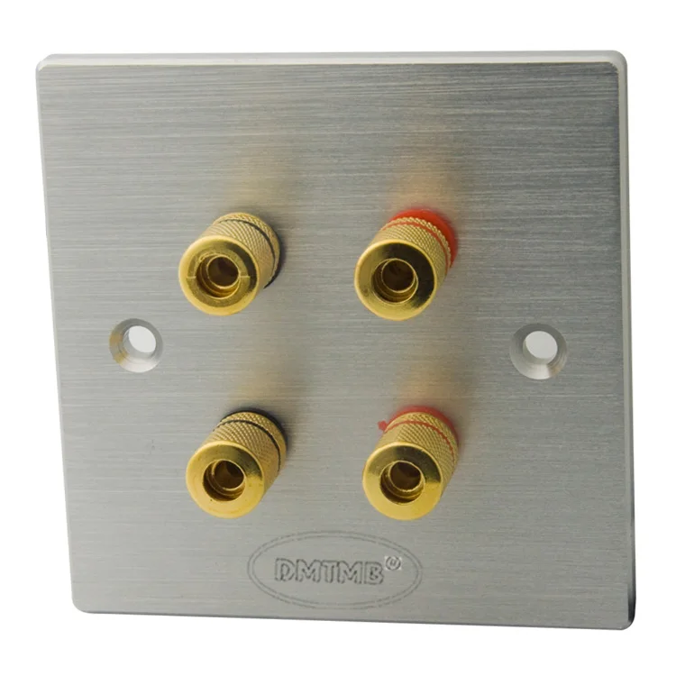 Настенный алюминиевый динамик с 4 портами|wall plate|sound wall platebanana plate |