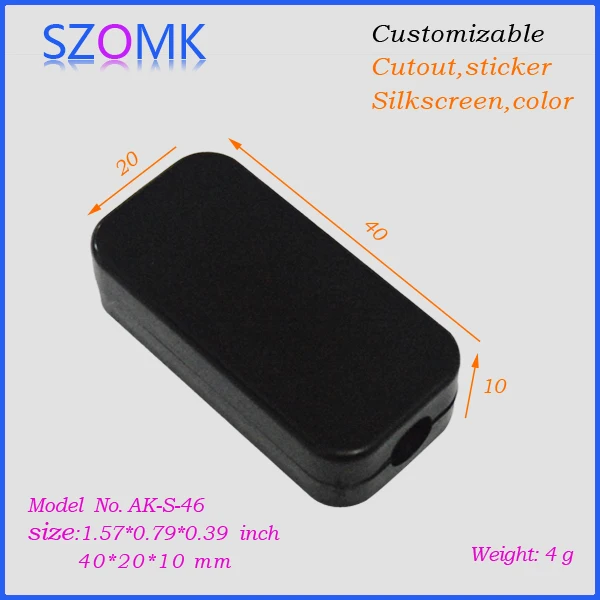 5 шт./лот высококачественный пластиковый Электрический корпус abs diy черного цвета