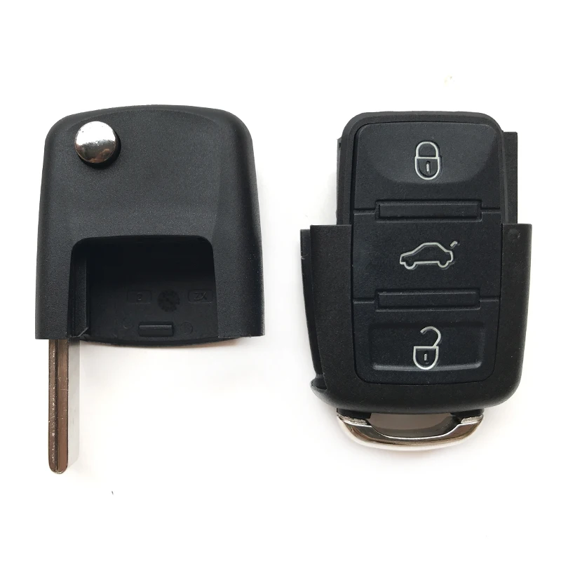 Авто Флип брелок оболочка для VW VolksWagen skoda fabia Golf Beetle Tiguan passat сменный 2 4 3 кнопки дистанционного ключа чехол