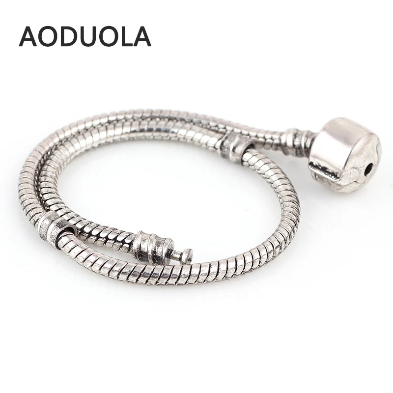 DIY браслеты Винтажный серебряный браслет цепочка в виде змеи чамилия Aoduola подарок