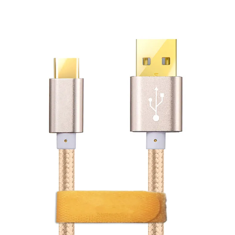 Тип usb C кабель для samsung S8 Xiaomi Mi5 huawei P10 P9 Nexus LG Тип usb-C Зарядное устройство, кабель для зарядки, быстрая зарядка, 2 M 3M usb кабель для передачи данных Шнур - Цвет: Gold