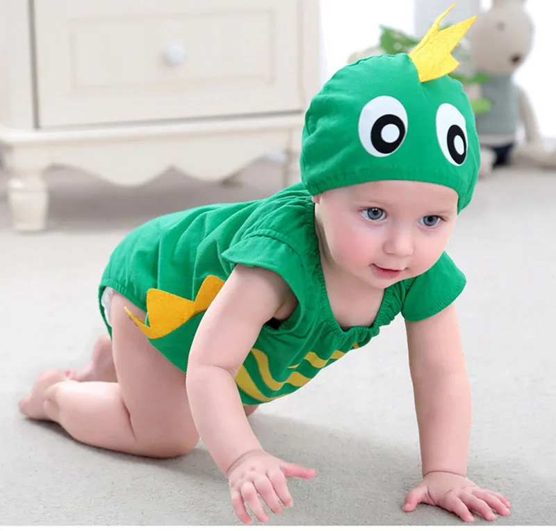 Детские комбинезоны; сезон лето хлопок детские халаты Микки и Минни Маус Superman Spiderman Batman Одежда для новорожденных мальчиков и девочек с Кепки