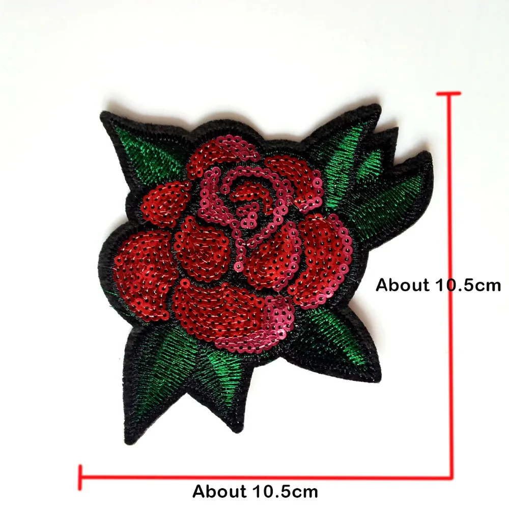 3D Розовый пион расшитый блестками патч вышивка одежды Аппликации Пришивные