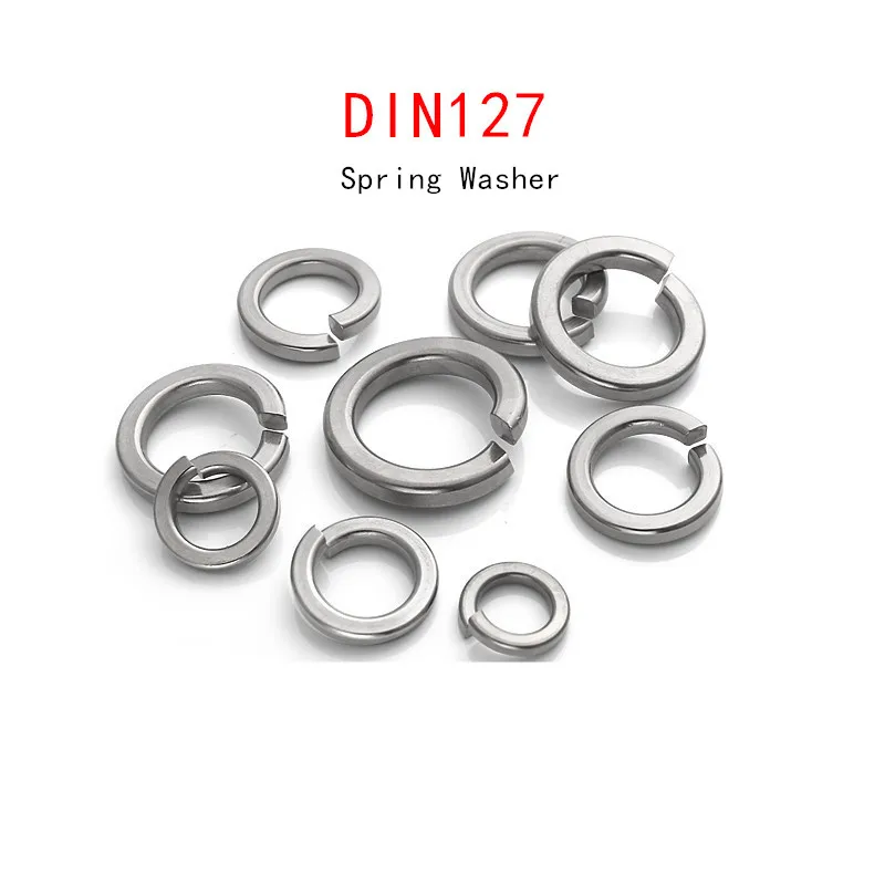Нержавеющая сталь DIN125 плоская шайба M1.6/M2/M2.5 DIN127 пружинная M3/M4/M5 DIN9021 Большой Шайба