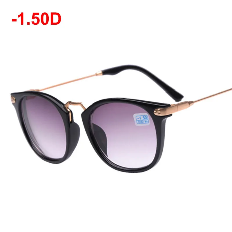 Очки для близорукости longkeader, черная оправа, металлические очки, линзы, прицельные очки по рецепту-1-1,5-2-2,5-3-3,5-4