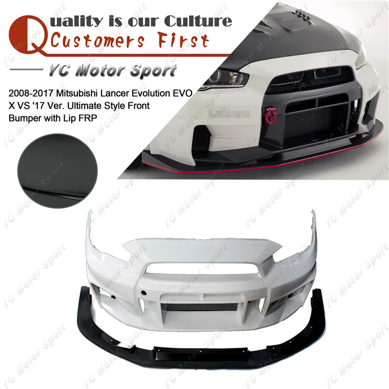 Передний Комплект FRP из стекловолокна для бампера подходит 2008-2017 Evolution EVO X 10 VS ✗