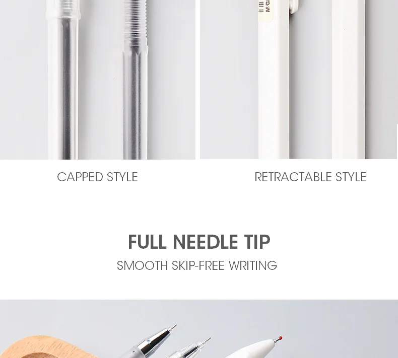 Andstal набор милых гелевых ручек в стиле Muji 0,35 0,38 0,5 мм Kawaii M& G черные гелевые ручки для офиса, школьные принадлежности, стационарные гелевые ручки