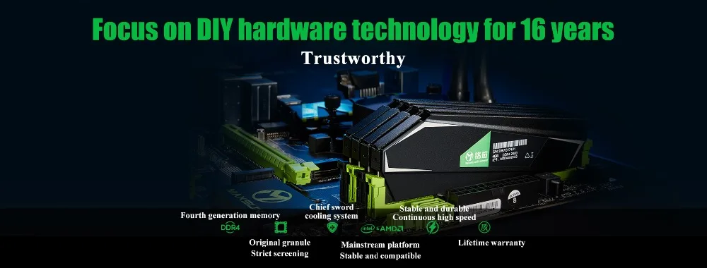 MAXSUN оперативная Память ddr4 4 ГБ/8 ГБ/16 ГБ 2400/2666 МГц Тип интерфейса 288pin памяти Напряжение 1,2 V пожизненная гарантия один оперативная Память ddr4