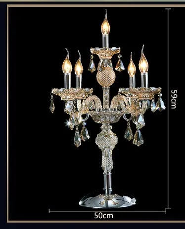 Хрустальная настольная лампа подсвечник украшение модное освещение для кровати