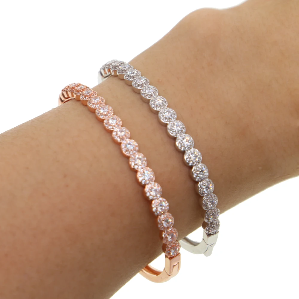 2018 новые изящные браслеты с микрозакрепкой из кристаллов циркония цвета