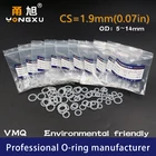 Белое Силиконовое уплотнительное кольцо VMQ, 10 шт.лот, CS1.9mm OD567891011121314*1,9 мм, резиновое кольцо, прокладка, шайба