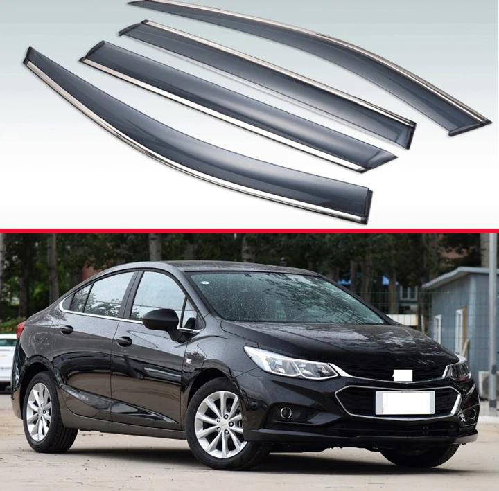 Для Chevy cruze 2017 2018 пластиковый Наружный козырек вентиляционные оттенки Защита от