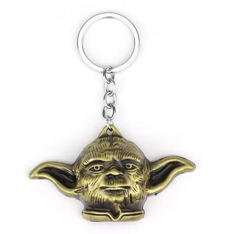dongsheng 2 Colors Star Wars Keychain Yoda Head Pendant Metal keychain Car For Women Men Key ring Chaveiro Llavevos | Украшения и