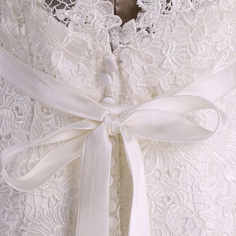 Роскошный Элегантный Хвост Длинный Кружева Свадебное Платье Невесты | Свадьбы и