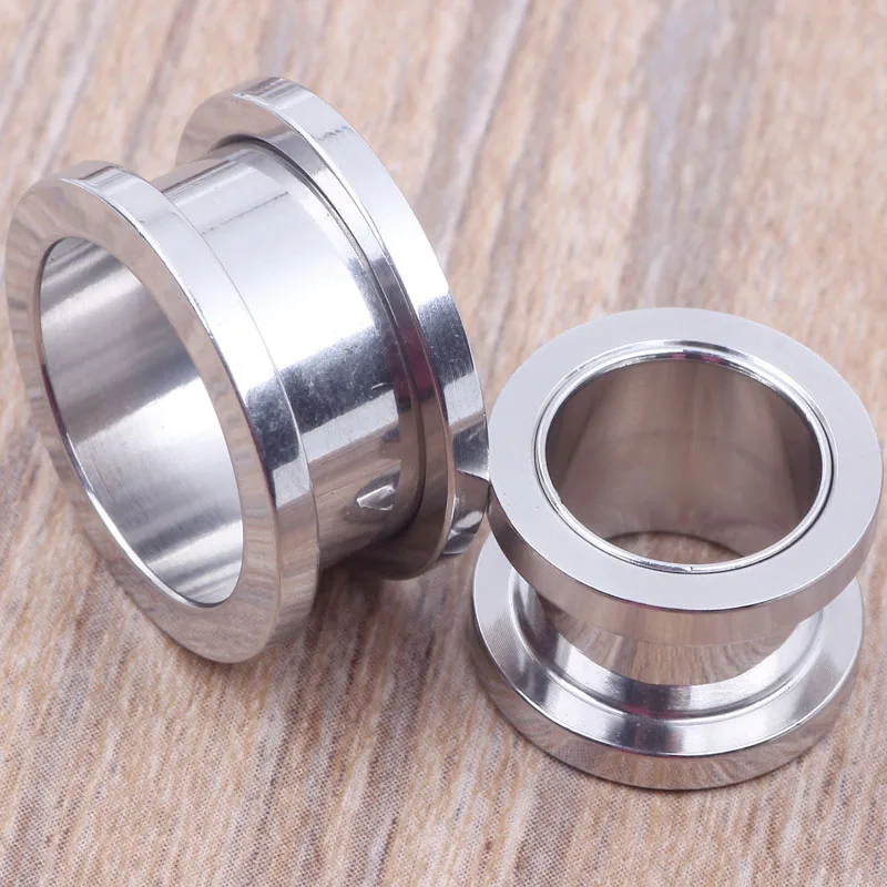 100 шт. заглушки для ушей из нержавеющей стали 8 размеров|plugs gauges jewelry|plug body jewelryplug mould